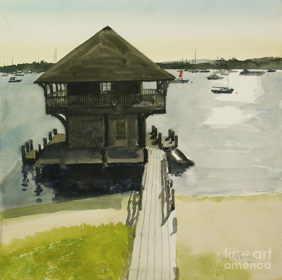 Boat Painting - Boathose, Edgartown, Marthas Vineyard by Robert Bowden