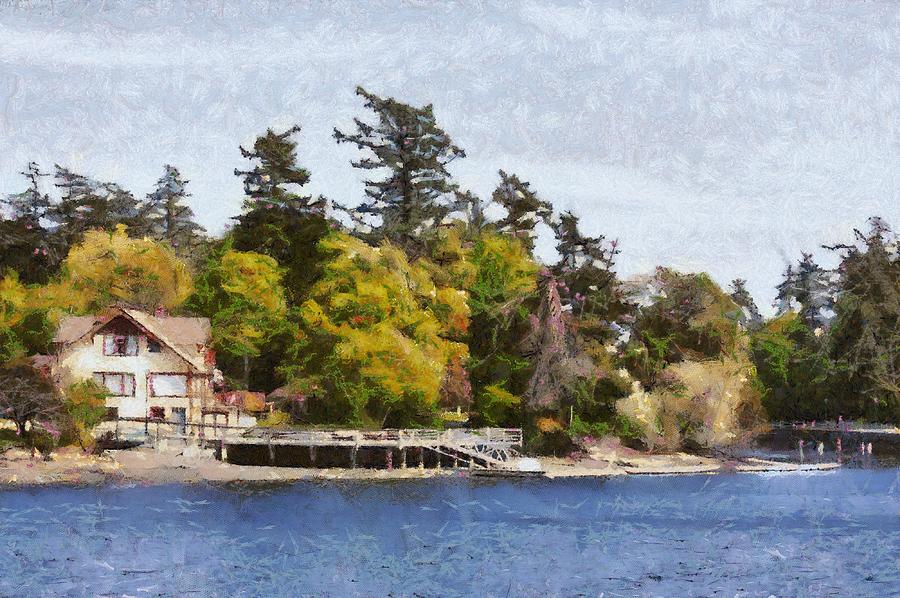 Tree Painting - Boathouse by Chris Bird