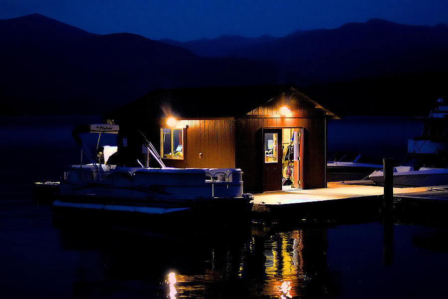 Boathouse in the Evening Photograph by David Patterson