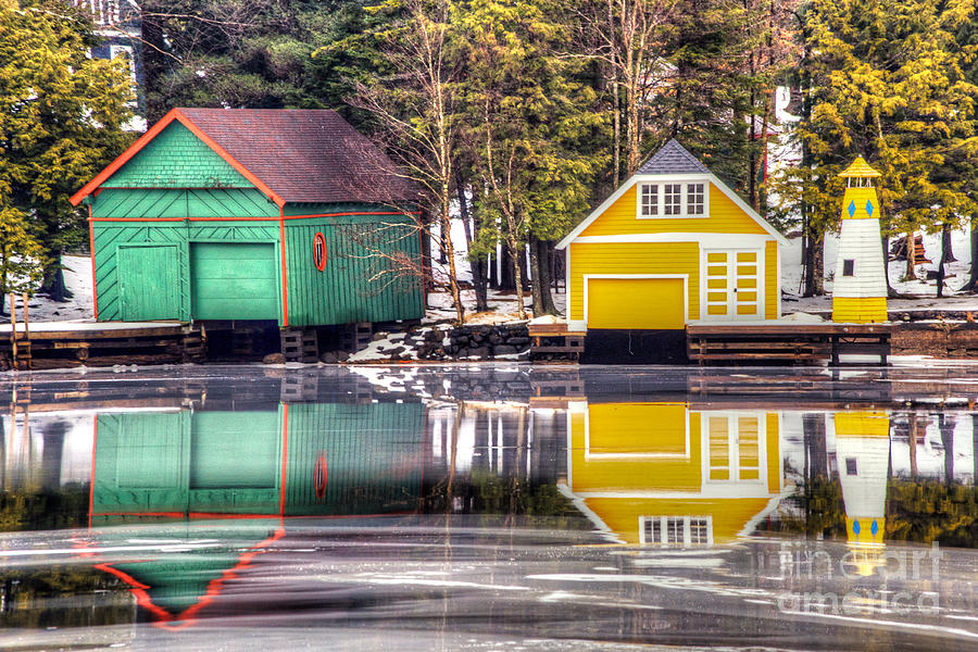 Boathouse Reflections Photograph by Rod Best