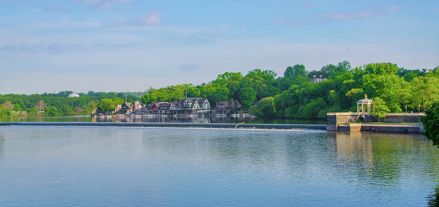 Boathouse Row from MLK Drive - Philadelphia Photograph by Bill Cannon