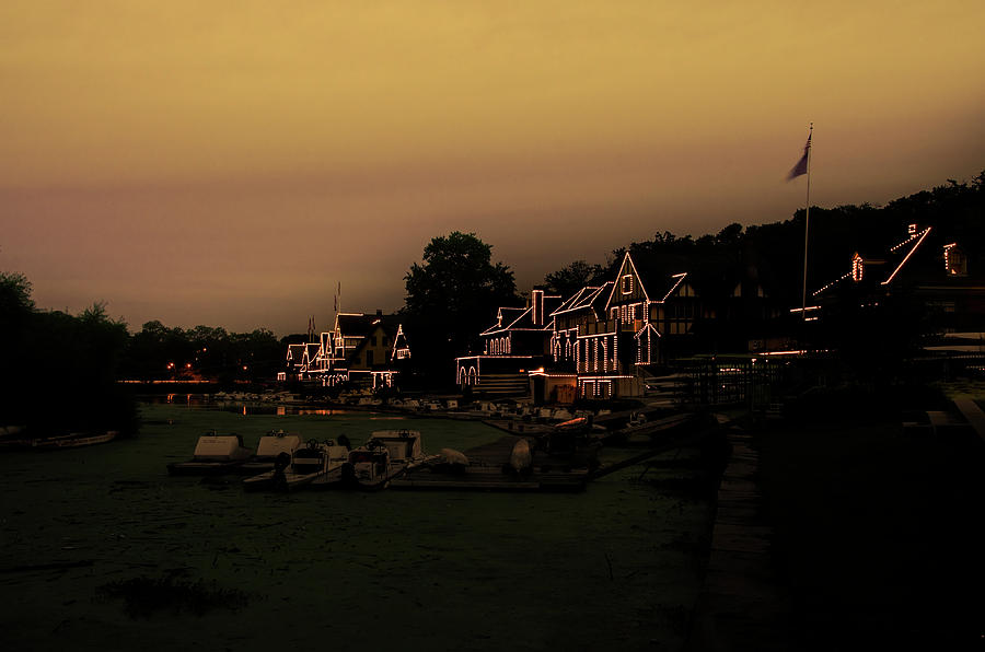 Philadelphia Photograph - Boathouse Row from the Lagoon before Dawn by Bill Cannon