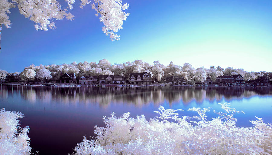 Philadelphia Photograph - Boathouse Row in Infrared - Beyond the Seeing Eye by Mark Ayzenberg