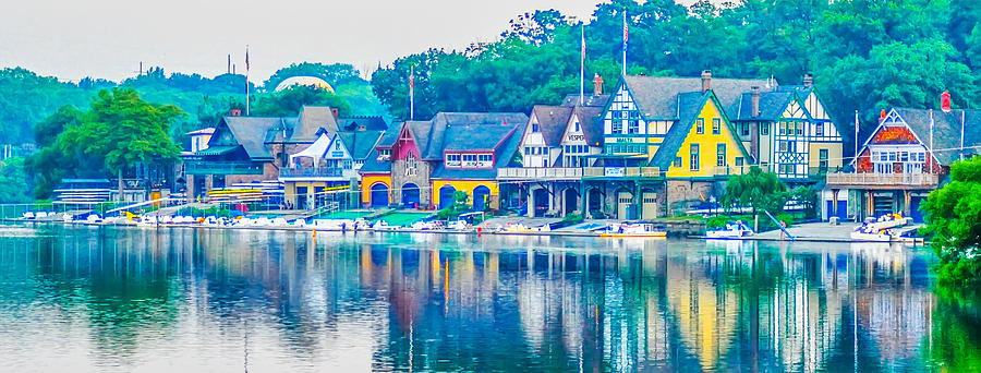 Philadelphia Photograph - Boathouse Row on the Schuylkill River in Philadelphia by Bill Cannon