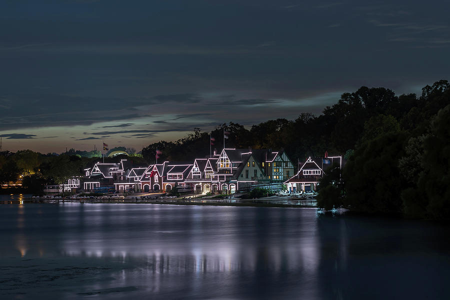Boathouse Row Philadelphia PA at Night  Photograph by Terry DeLuco