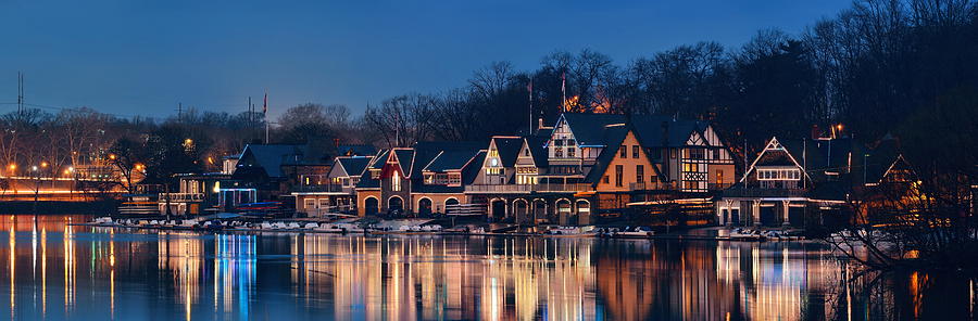Boathouse Row Photograph by Songquan Deng