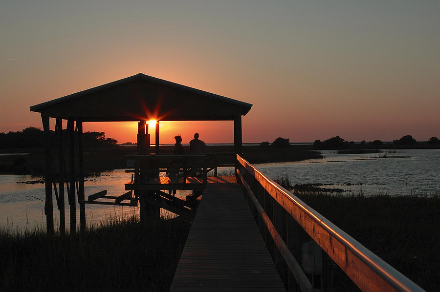 Sunset Photograph - Boathouse Sunset by Stacey Lynn Payne