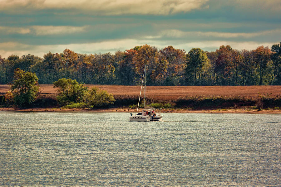 Boating in Autumn 2 Photograph by Jai Johnson
