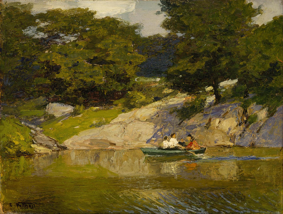 Boating in Central Park Painting by MotionAge Designs