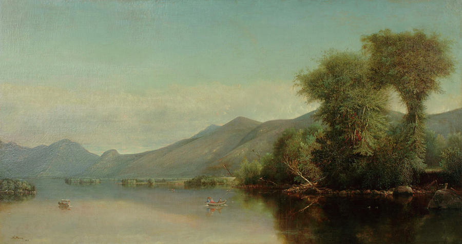 Boating on Lake George Painting by Nelson Augustus