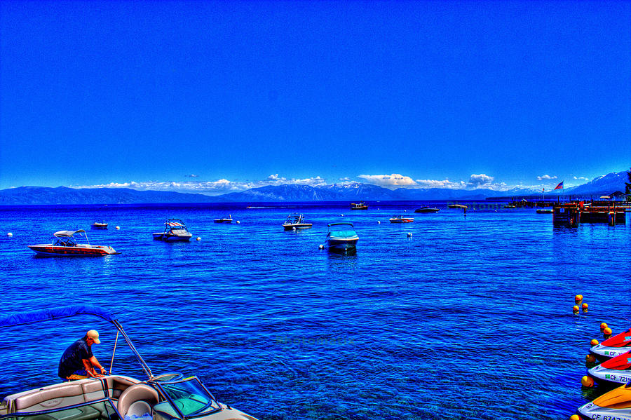 Boating on Lake Tahoe Photograph by Randy Wehner