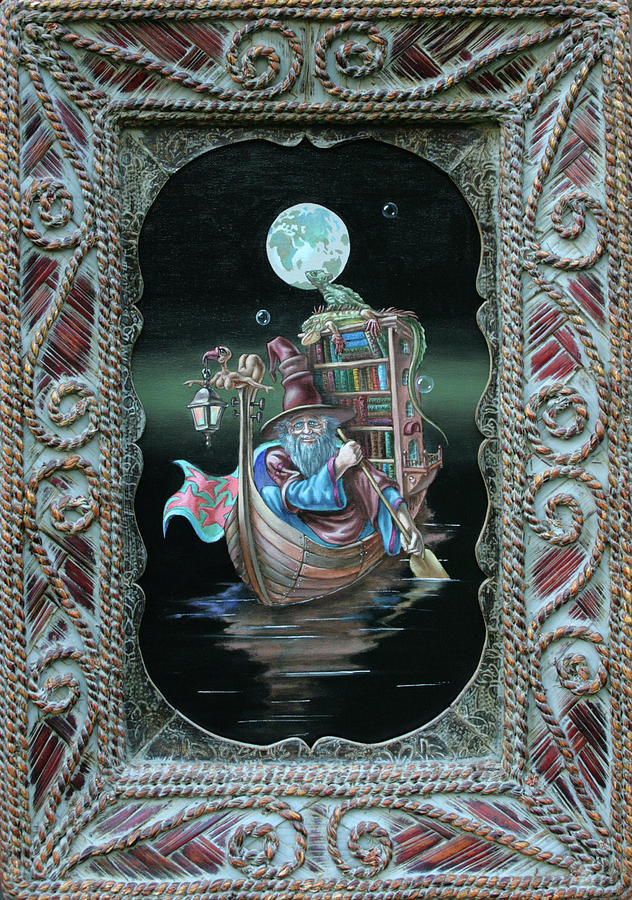 Boatman. Storyteller Painting by Victor Molev