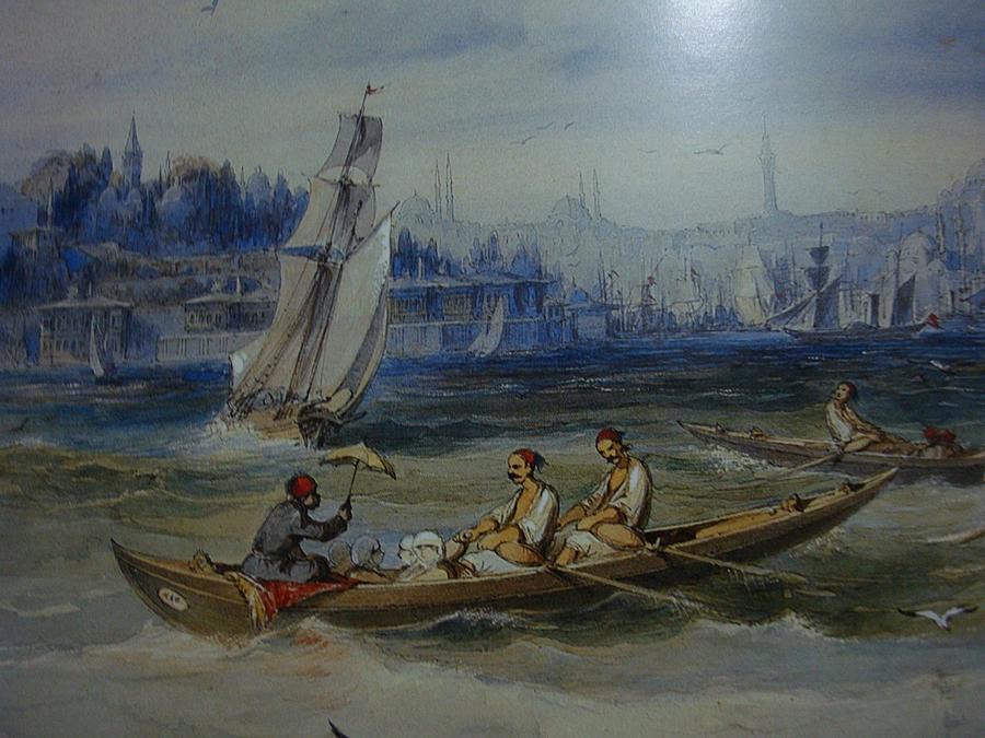 Boats Painting by Amedeo Preziosi