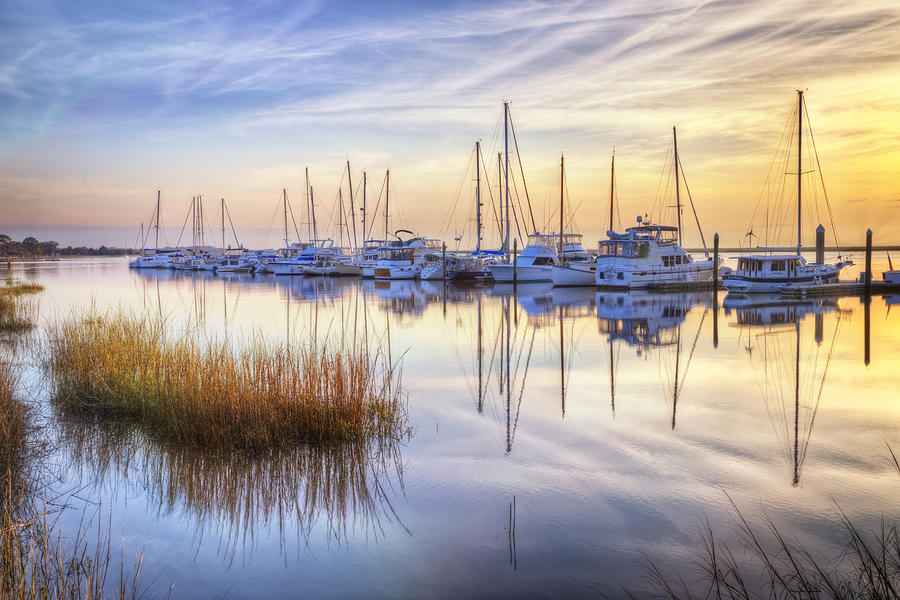 Boat Photograph - Boats at Calm by Debra and Dave Vanderlaan
