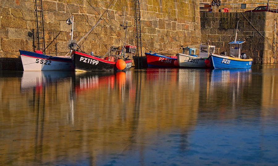 Boats at Mousehole Photograph by Pete Hemington