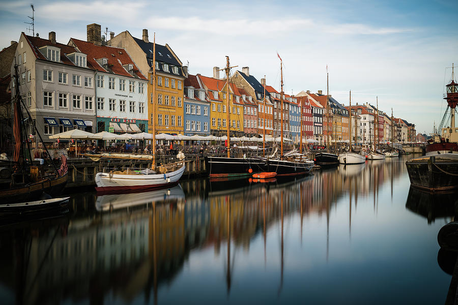 Boats At Nyhavn In Copenhagen Photograph