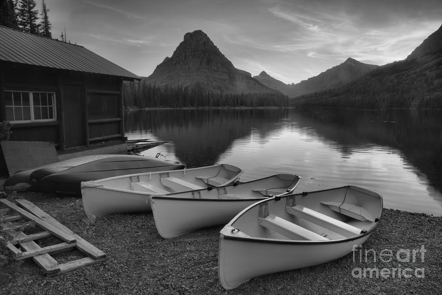 Boats At Rest Black And White Photograph by Adam Jewell