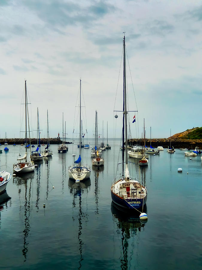 Boats at Rockport harbor  Photograph by Lilia S