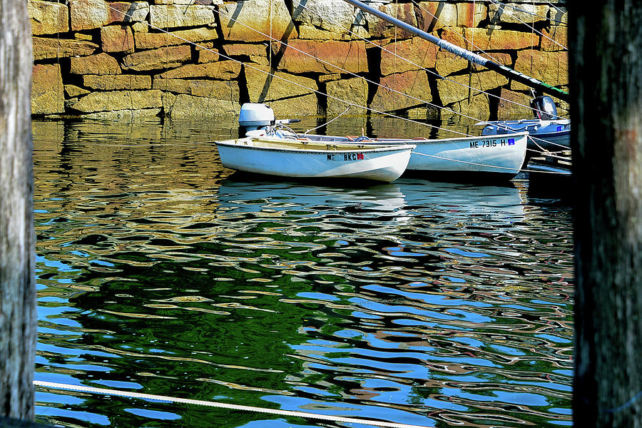 Boats at Rockport Marine Park, Maine Photograph by Marilyn Burton