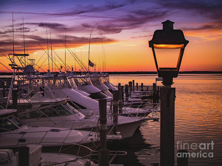 Boats at Sunset in the Hamptons Photograph by Alissa Beth Photography