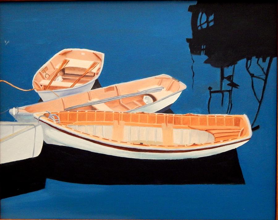 Boats Painting by Bill Berry - Fine Art America