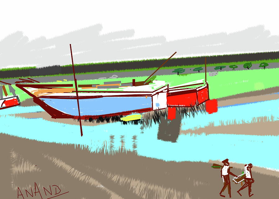 Boats-c Digital Art by Anand Swaroop Manchiraju