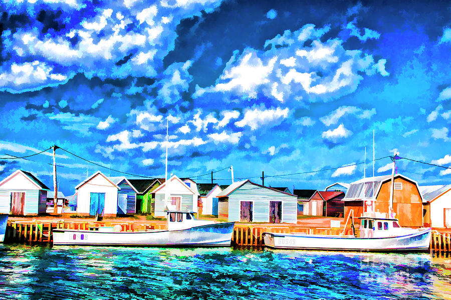 Boats Dock Digital Art by Rick Bragan