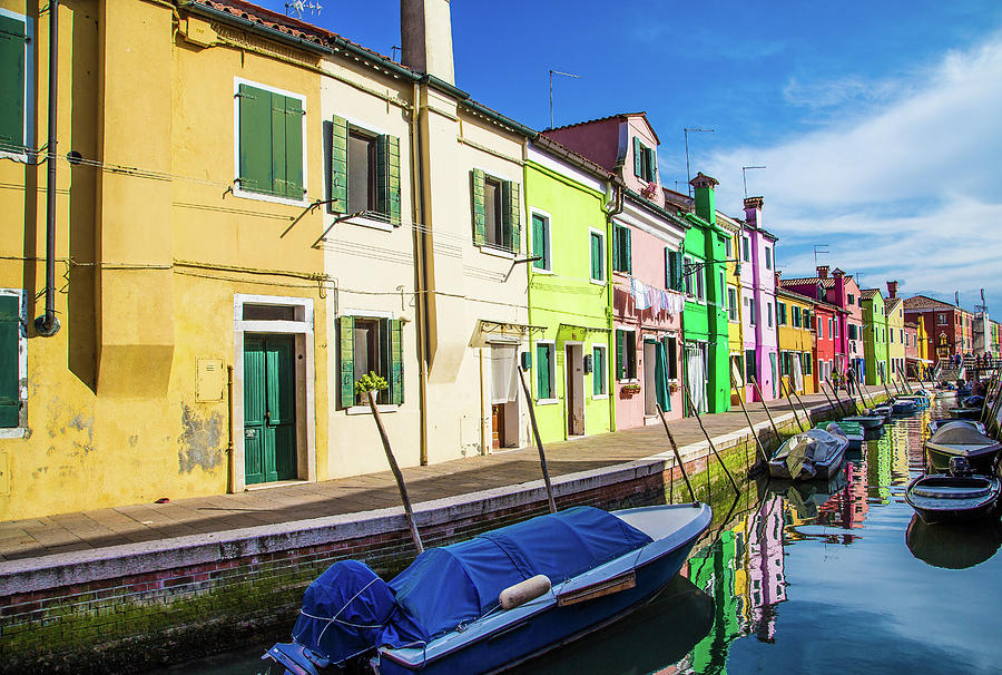 Boats in Burano Photograph by Darryl Brooks