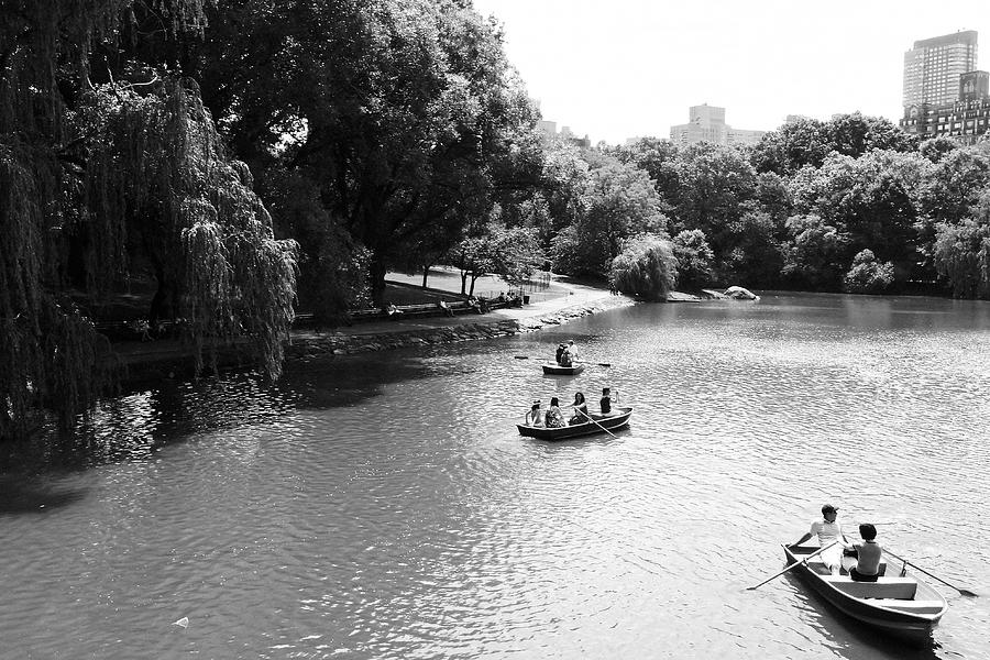 Boats in Central Parks Turtle Pond Photograph by Lars Lentz