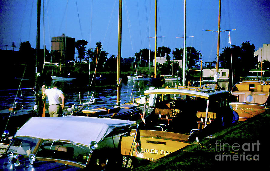 Boats In Harbor - 003 Photograph by Larry Ward