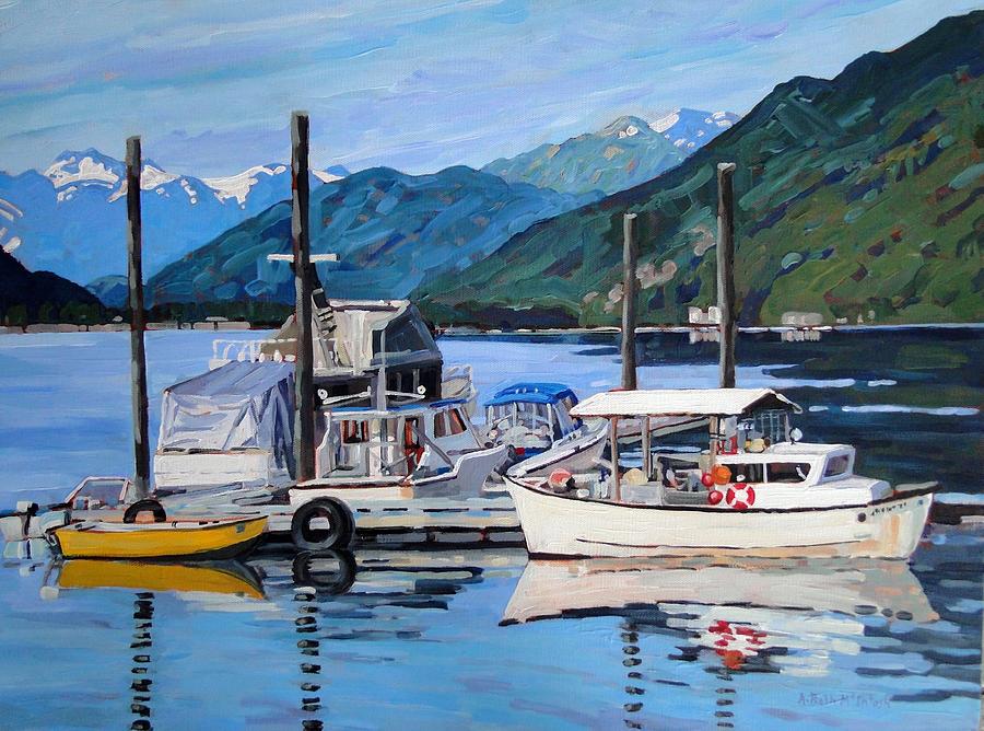 Boats in Hyder Painting by Angela McIntosh - Fine Art America