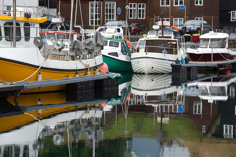 Boats in Marina_ Torshavn Faroe Islands_1 Photograph by Judith Barath