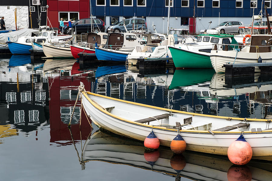 Boats in Marina, Torshavn, Faroe Islands_6 Photograph by Judith Barath