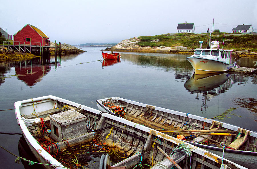 Boats in Peggys Cove Photograph by Carolyn Derstine