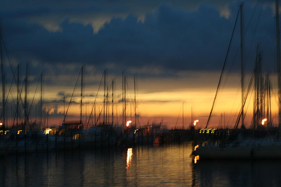 Boats In The Harbor At Sunset Photograph by Anita Parker