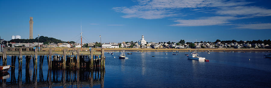 Boats In The Sea, Provincetown, Cape Photograph by Panoramic Images