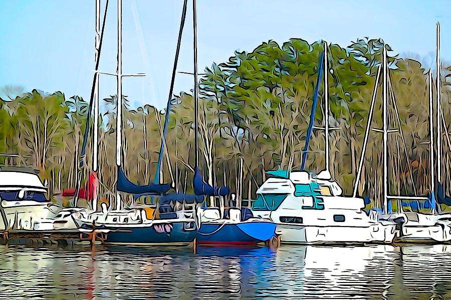 Boat Photograph - Boats in the Water by Norma Brock