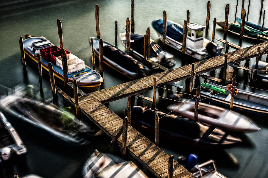 Venice Grand Canal Boats Photograph by M G Whittingham
