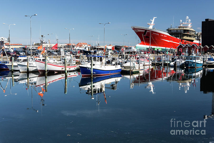 Boats moored in Skagen Harbour Photograph by Sheila Smart Fine Art Photography
