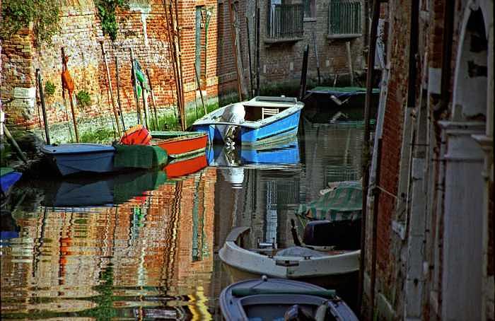 Venice Photograph - Boats on Canal in Venice by Michael Henderson Venice Photograph - Boats on Canal in Venice by Michael Henderson