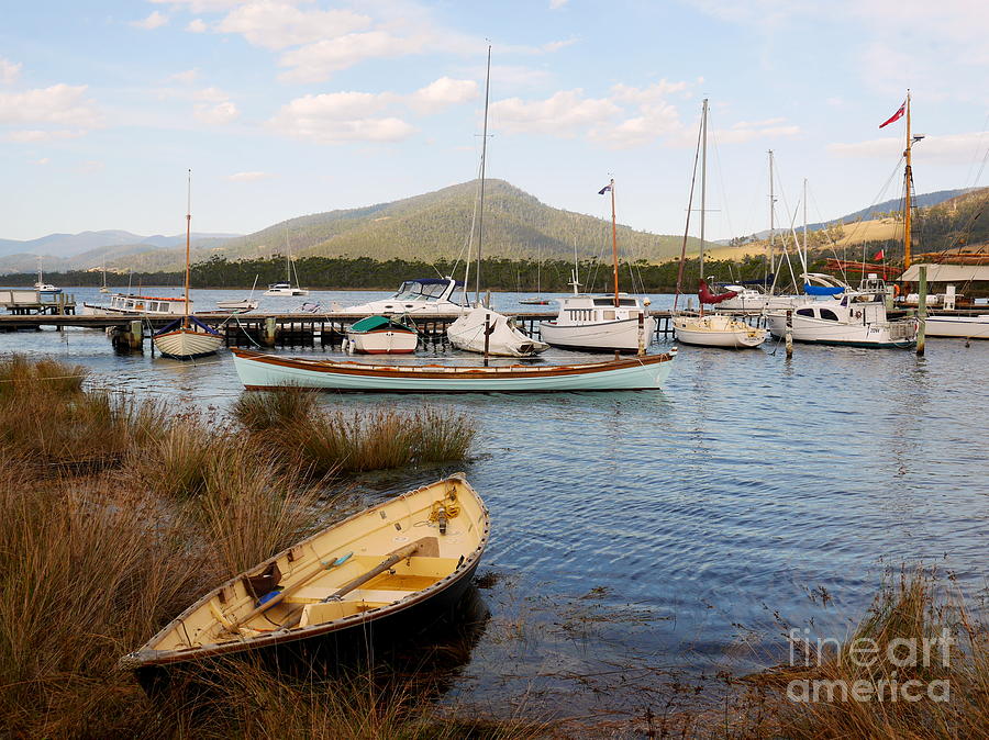 Boats on the Huon River Photograph by Lexa Harpell