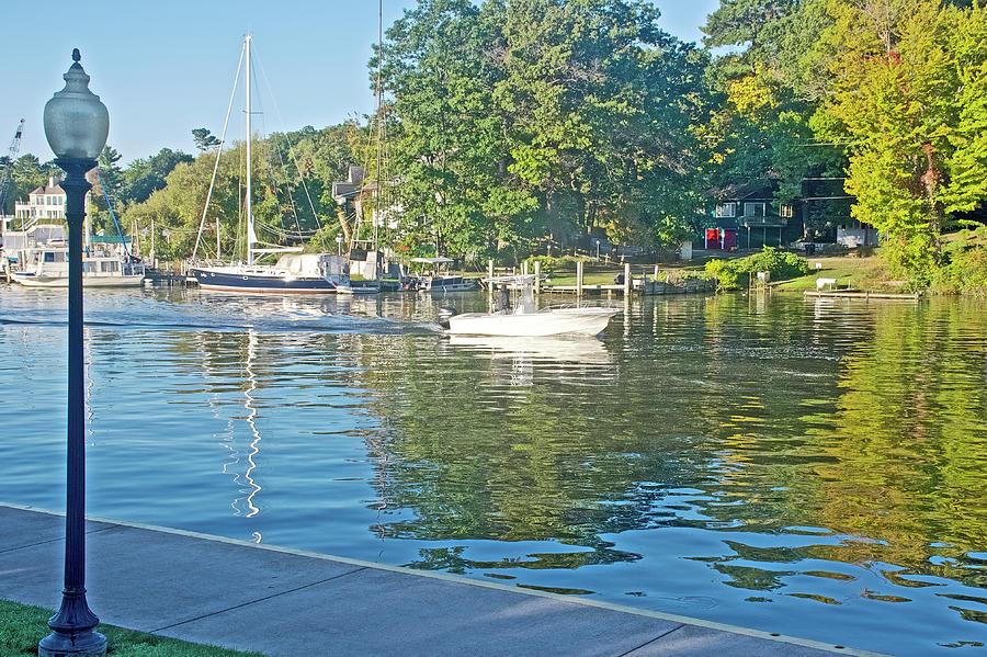 Autumn on the Kalamazoo River in Saugatuck, Michigan Photograph by Ruth Hager
