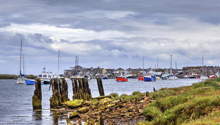 Boats On The River Coquet At Amble Photograph by Jeff Townsend