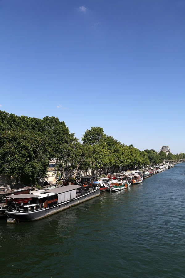 Boats On The Seine 1 Photograph by Andrew Fare