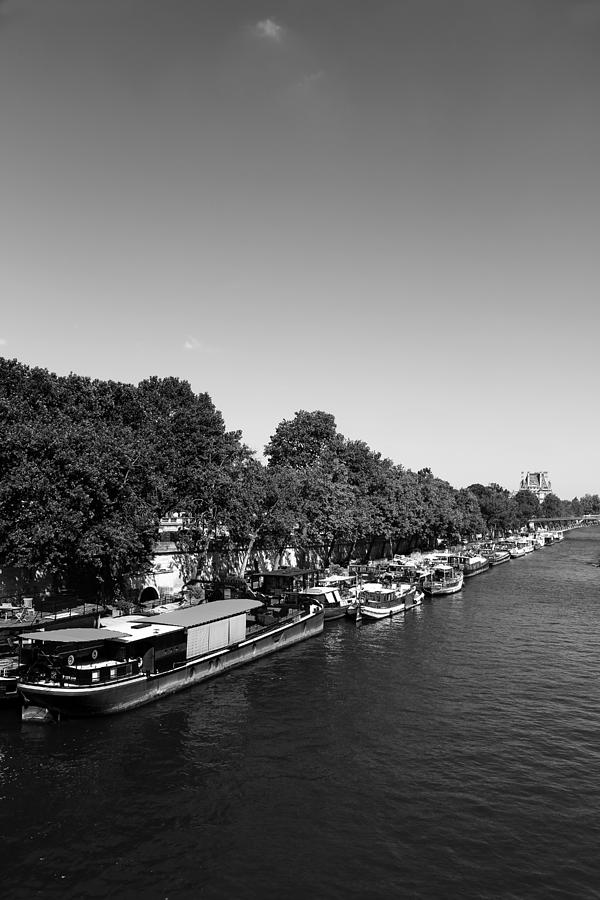 Boats On The Seine 1b Photograph by Andrew Fare