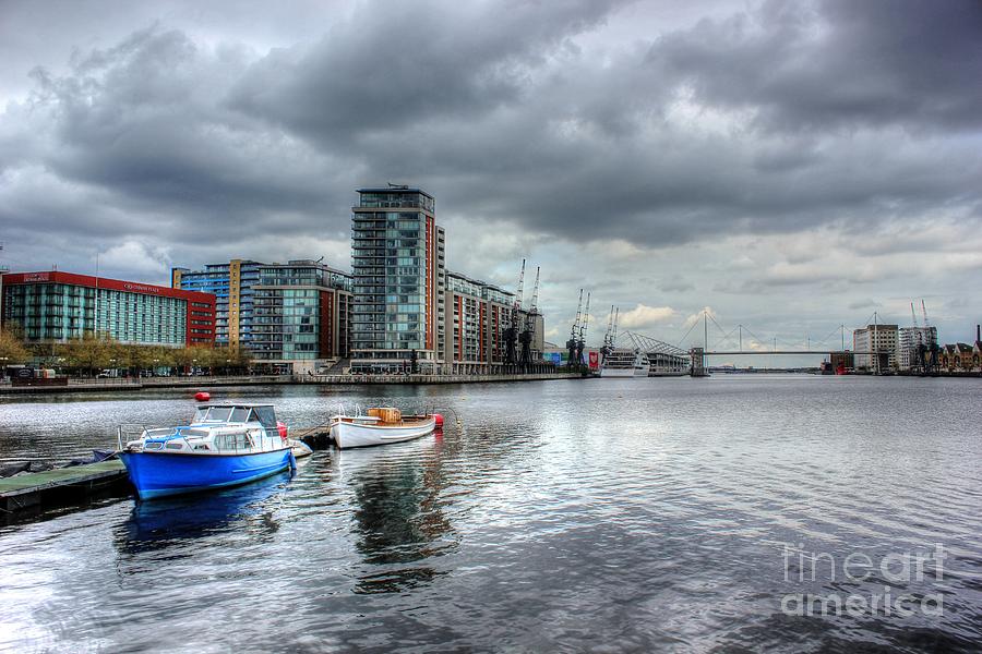 Boat Photograph - Boats on the Thames HDR by Vicki Spindler