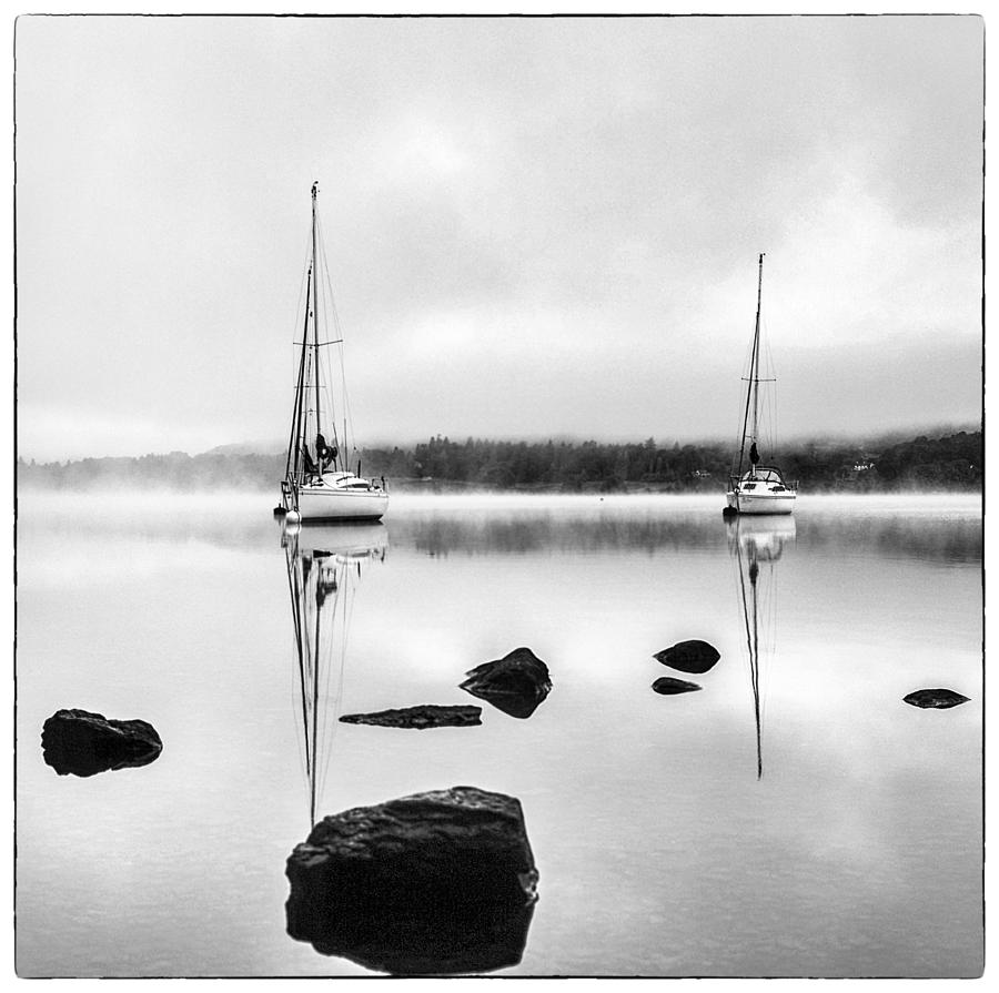 Lake District National Park Photograph - Boats on Ullswater in the Lake District by Neil Alexander Photography