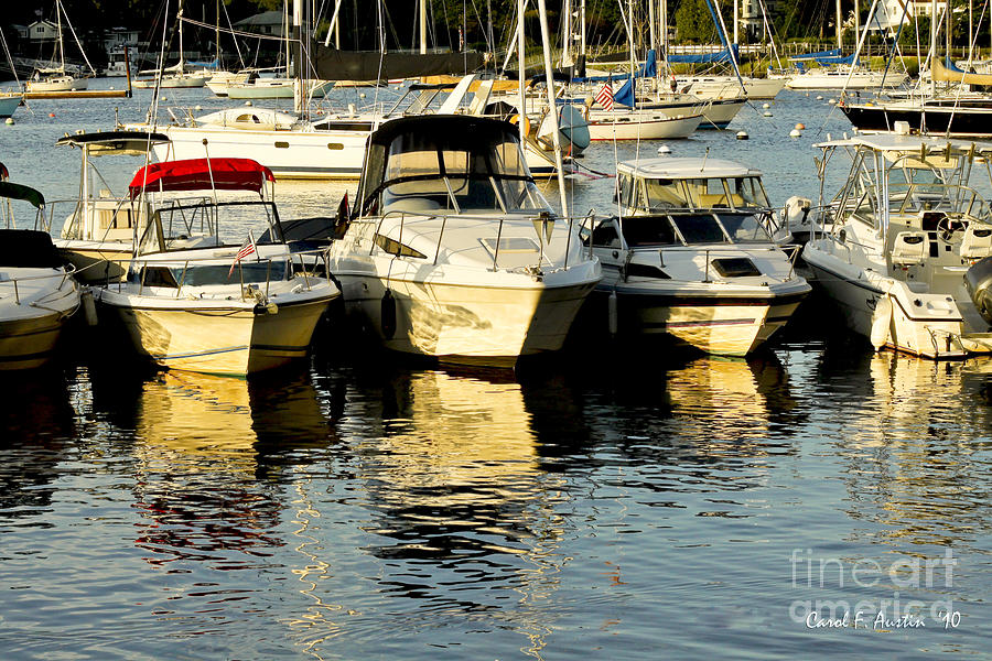 Boats Reflected Photograph by Carol F Austin