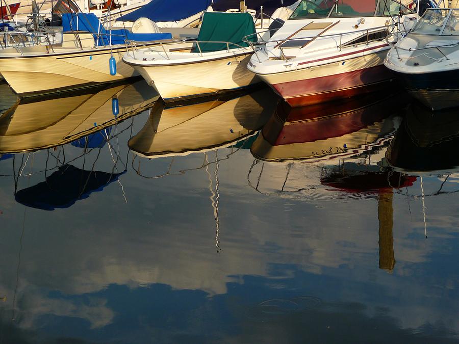 Boats Reflected Photograph by Margie Avellino