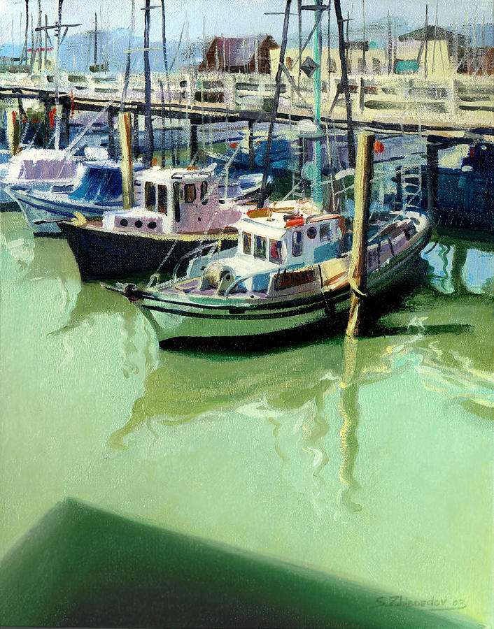 Boats Painting By Sergey Zhiboedov - Fine Art America